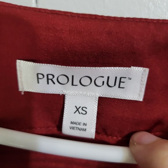 PROLOGUE Womens XS Baby Doll Wrap Blouse Red - Picture 4 of 10